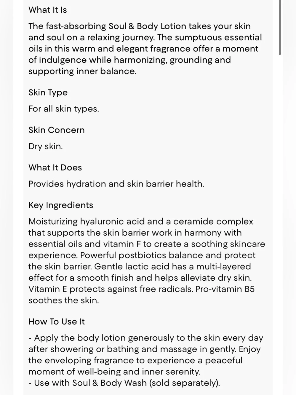 NWT BABOR Soul & Body Lotion - Grounding